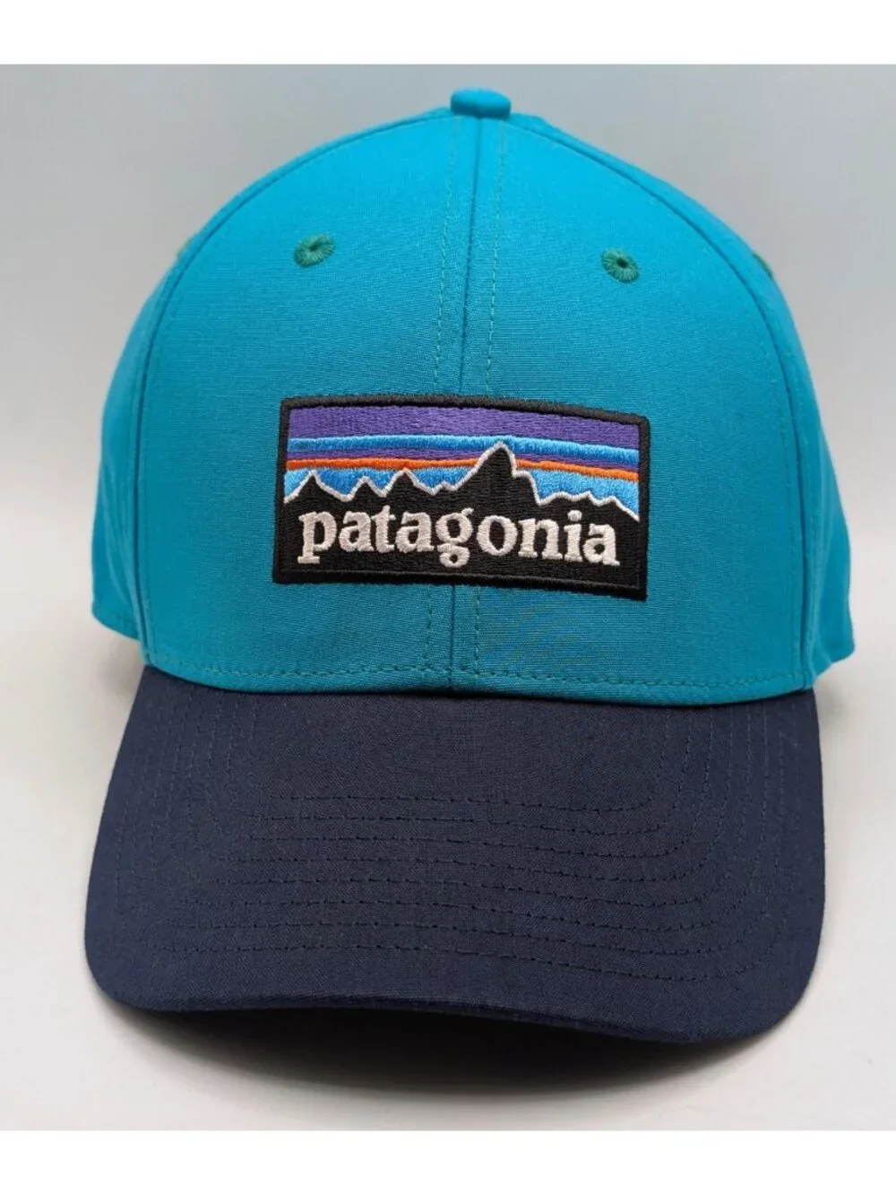 Patagonia Hat Size Small P-6 Logo Baseball Cap Hiking Outdoors Mountain Sky